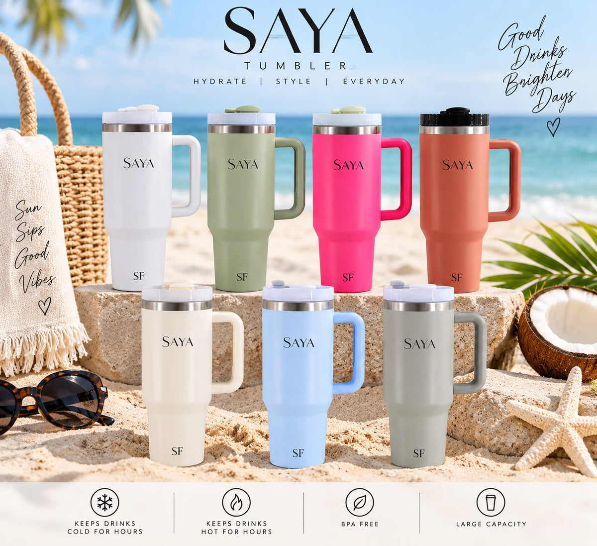 SAYA FIT - Hydra Tumbler 40 Oz